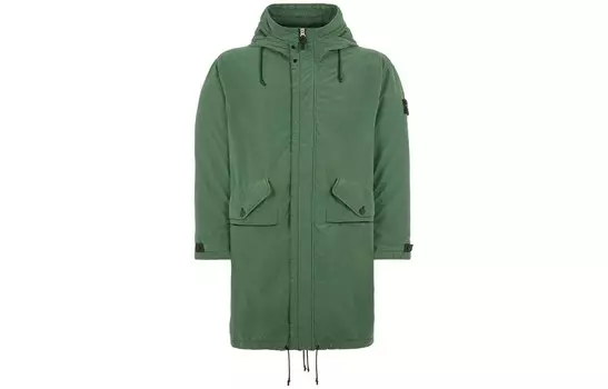 Пальто-парка мужское оливково-зеленое Stone Island, оливково-зеленый