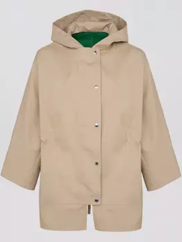 Пальто-парка с капюшоном Yves Salomon, коричневый