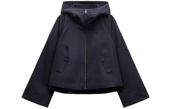 Пальто-парка женское синее Zara