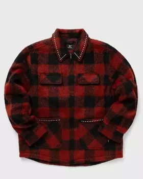 Пальто Patta Check Car Coat, цвет biking red
