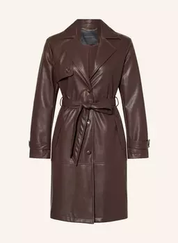 Пальто под кожу Elena Miro, коричневый