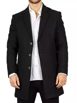 Пальто полушерстяное TruClothing, черный