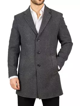 Пальто полушерстяное TruClothing, серый