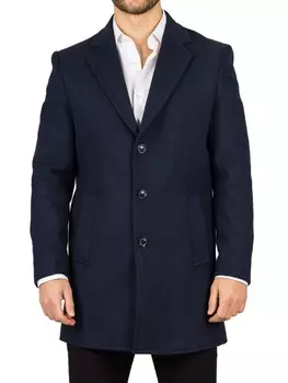 Пальто полушерстяное TruClothing, темно-синий
