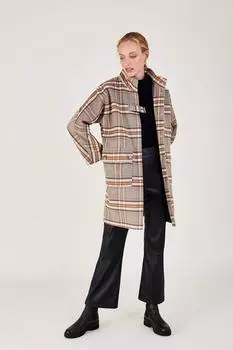 Пальто-пончо в клетку 'Charlee' Monsoon, бежевый