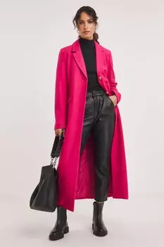 Пальто приталенного кроя розового цвета Jd Williams, розовый