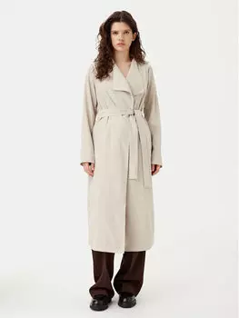 Пальто прямого кроя Lanni 14100219 Vila, бежевый