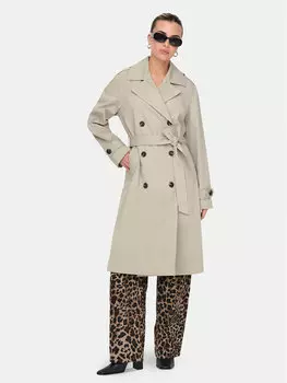 Пальто прямого кроя Leja 15336402 Only, бежевый