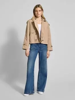 Пальто прямого кроя с укороченным фасоном, модель «CHLOE» Vero Moda, светло-коричневый