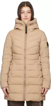 Пальто-пуховик «Black Label» цвета загара Canada Goose