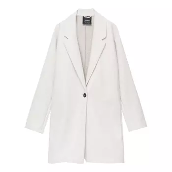 Пальто Pull&Bear Felt Texture With Button, кремовый