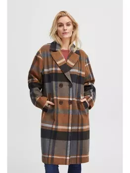 Пальто PULZ Jeans PZARIANE Outerwear, коричневый