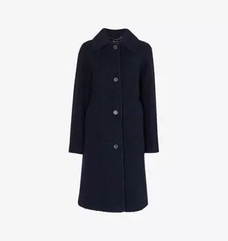 Пальто Romy из букле с воротником из смеси шерсти Whistles, синий