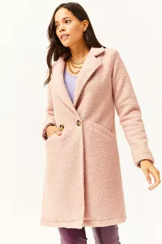 Пальто - Розовый - Базовый Olalook