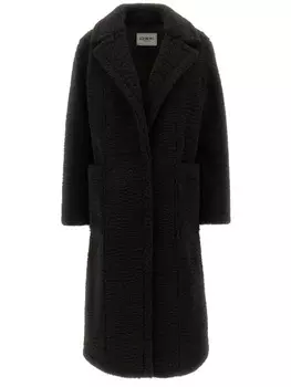 Пальто с аппликацией логотипа Iceberg, черный