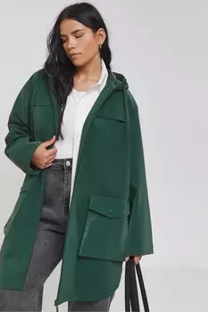 Пальто с блестящим эффектом Simply Be, зеленый