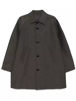 Пальто с декоративной строчкой Undercover, коричневый