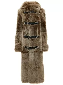 Пальто с декоративными замками JW Anderson, коричневый