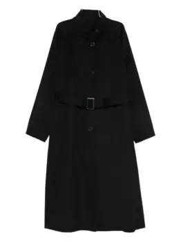 Пальто с длинными рукавами и поясом EMPORIO ARMANI, синий