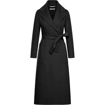 Пальто с длинными рукавами и поясом 'S MAX MARA, темно-синий