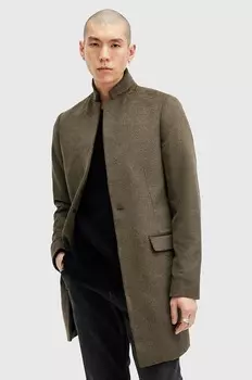 Пальто с добавлением шерсти HARGROVE COAT Allsaints, зеленый