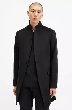 Пальто с добавлением шерсти HARGROVE COAT Allsaints, черный