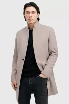 Пальто с добавлением шерсти HARGROVE COAT AllSaints, серый