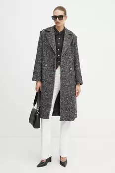 Пальто с добавлением шерсти Morgan, черный