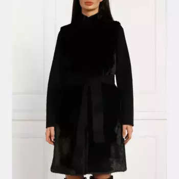 Пальто с добавлением шерсти Twin-Set, черный