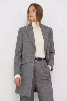 Пальто с добавлением шерсти United Colors of Benetton, черный