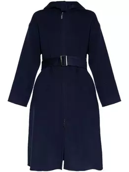 Пальто с капюшоном Emporio Armani, синий