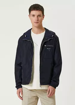 Пальто с капюшоном Fendi, синий