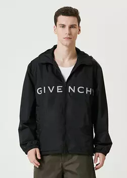 Пальто с капюшоном и логотипом Givenchy, черный