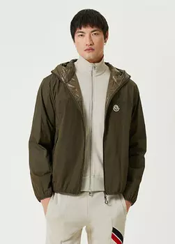 Пальто с капюшоном Moncler, хаки