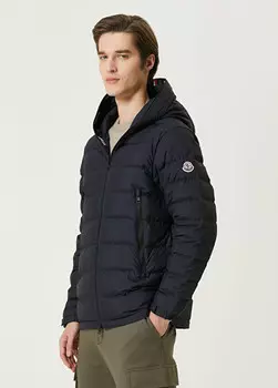Пальто с капюшоном Moncler, синий