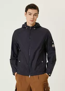 Пальто с капюшоном Moncler, синий