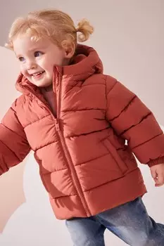 Пальто с капюшоном, устойчивое к дождю (3 мес 7 лет) Next, оранжевый
