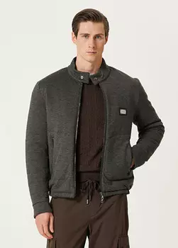 Пальто с логотипом Dolce&Gabbana, серый