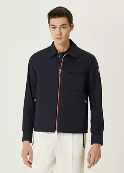 Пальто с логотипом Moncler, синий