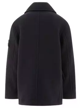 Пальто с логотипом Stone Island Junior, синий