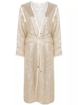 Пальто с люрексом Forte Forte, золотой