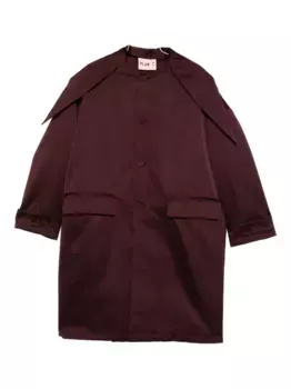 Пальто с накладными карманами на пуговицах Plan C, красный