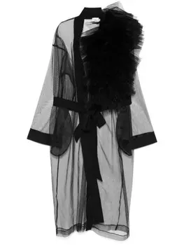 Пальто с оборками Alchemy x Lia Aram, черный