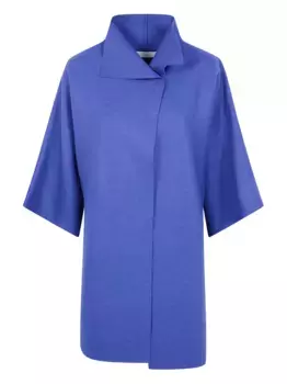 Пальто с отложным воротником и короткими рукавами Harris Wharf London, синий