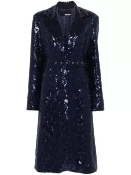 Пальто с пайетками ROTATE BIRGER CHRISTENSEN, синий