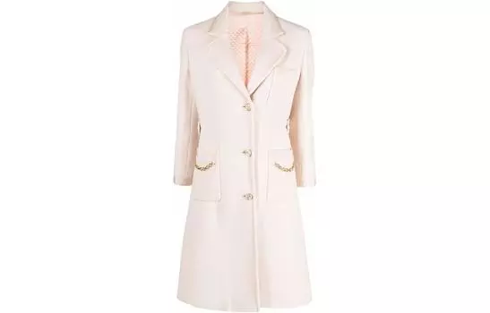 Пальто с переплетенными G-образными цепочками GUCCI, Ecru