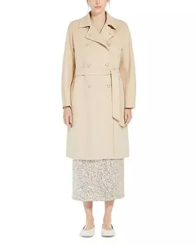 Пальто с поясом Avenue Weekend Max Mara, коричневый/бежевый