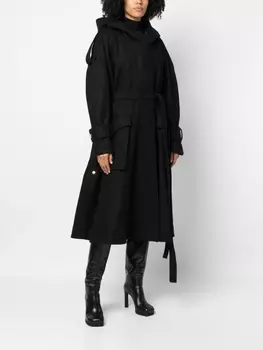 Пальто с поясом AZ FACTORY, черный