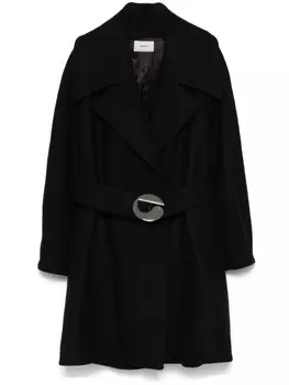 Пальто с поясом Coperni, черный