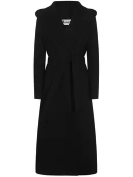 Пальто с поясом Herno, черный